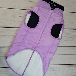 2 FOR 20 SALE Nautica Pet XL Reversable Light Purple  Lined Sherpa Dog Jacket
